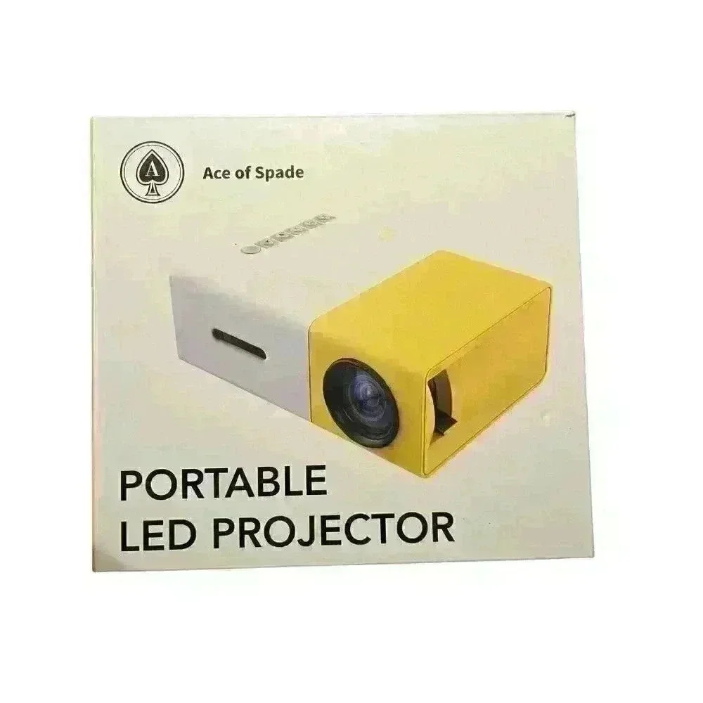 Ace of Spade Portable LED Projector HD 1080P HDMI MMC AV USB Powered NIB